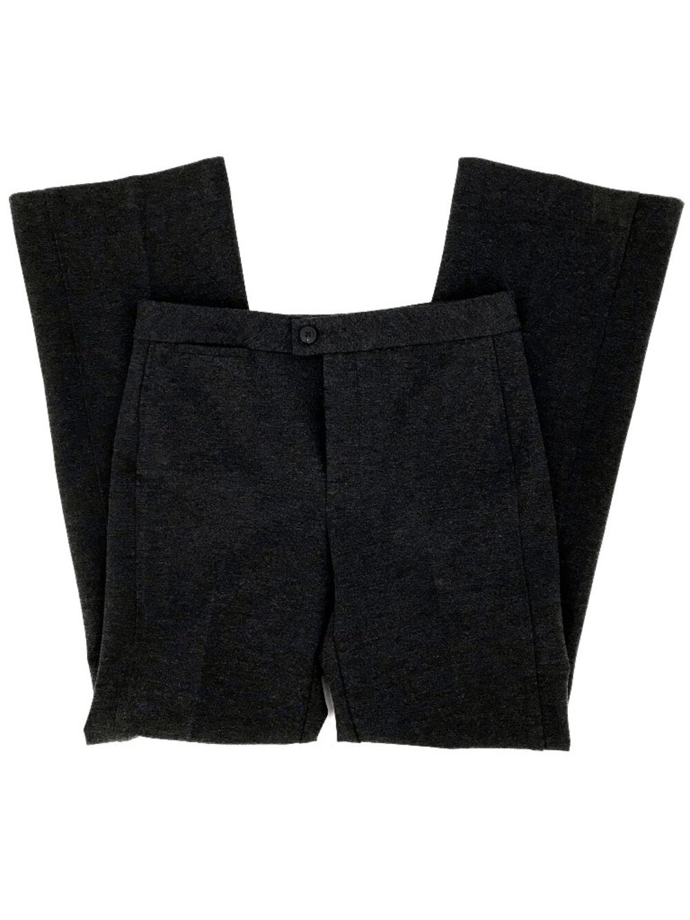 NYDJ Lift Tuck Technology Womens Charcoal Gray High Rise Wide Leg Trousers  6